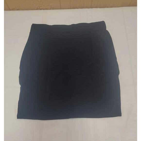 Fashion Nova 2 pc One Shoulder Ok Honey Skirt Set Mini sz L Black Y2K Cropped - Picture 7 of 7